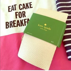 Kate Spade gold glitter fishnet stockings